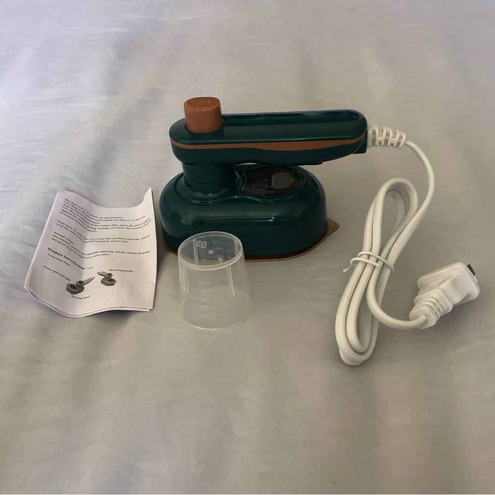 Travel size iron - Teal and Brown